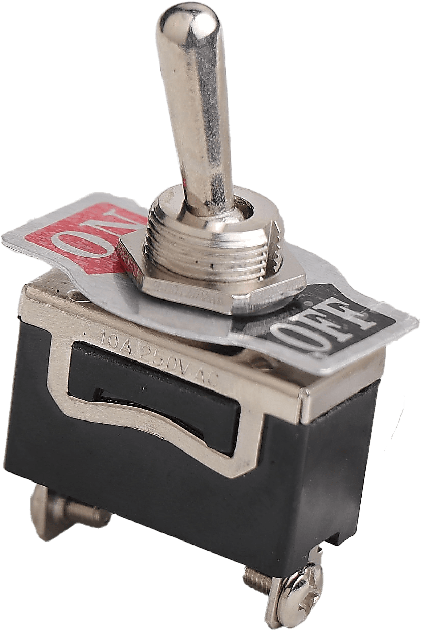On/Off Metal Geçiş Anahtarı (Vida Terminalli, 2 Bacaklı)