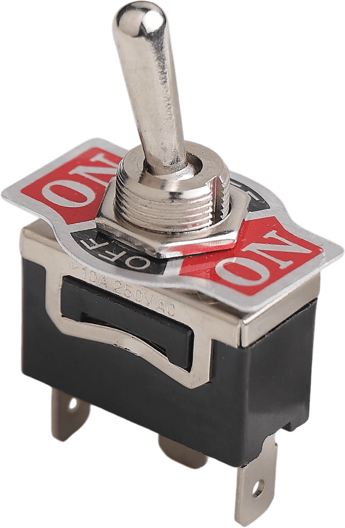 On/Off/On Metal Geçiş Anahtarı (PC Terminalli, 3 Bacaklı)