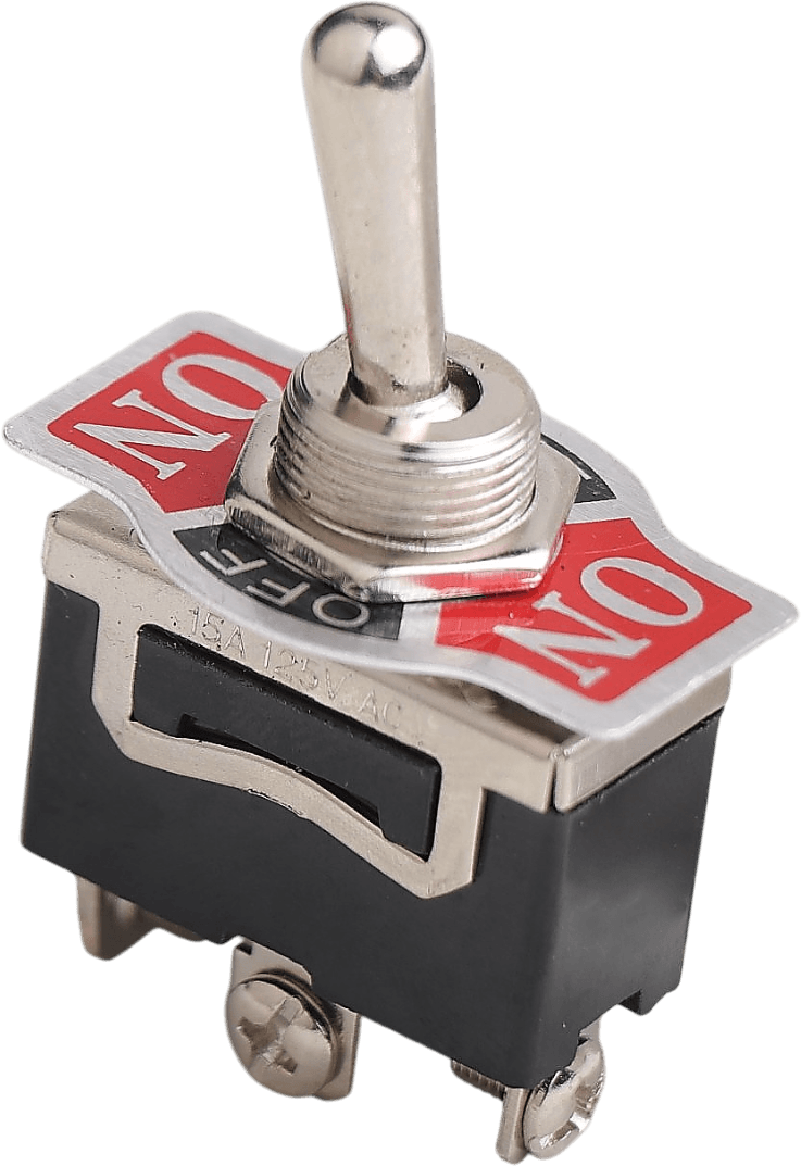 On/Off/(On) Metal Geçiş Anahtarı (Vida Terminalli, 1 Tarafa Yaylı, 3 Bacaklı)