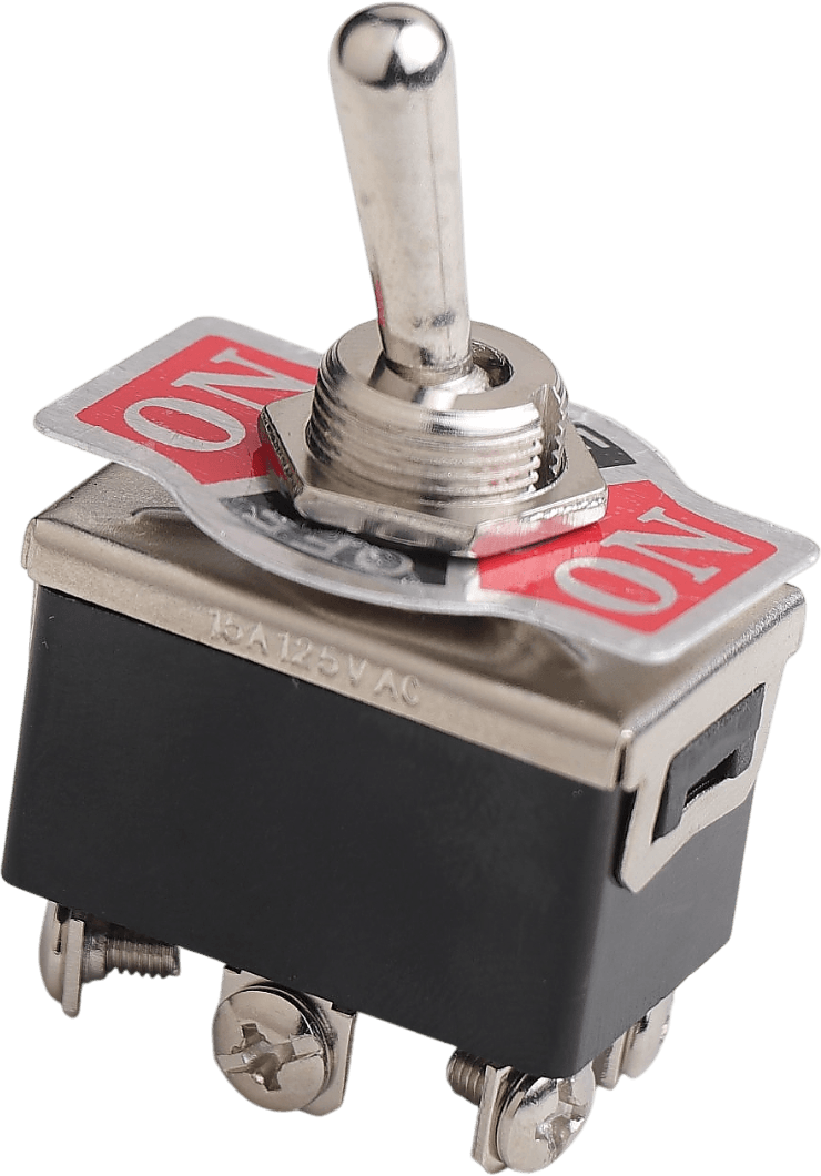 On/Off/On Metal Geçiş Anahtarı (Vida Terminalli, 6 Bacaklı)