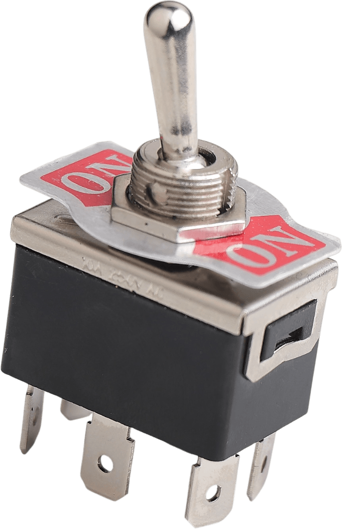 On/(On) Metal Geçiş Anahtarı (PC Terminalli, 1 Tarafa Yaylı, 6 Bacaklı)
