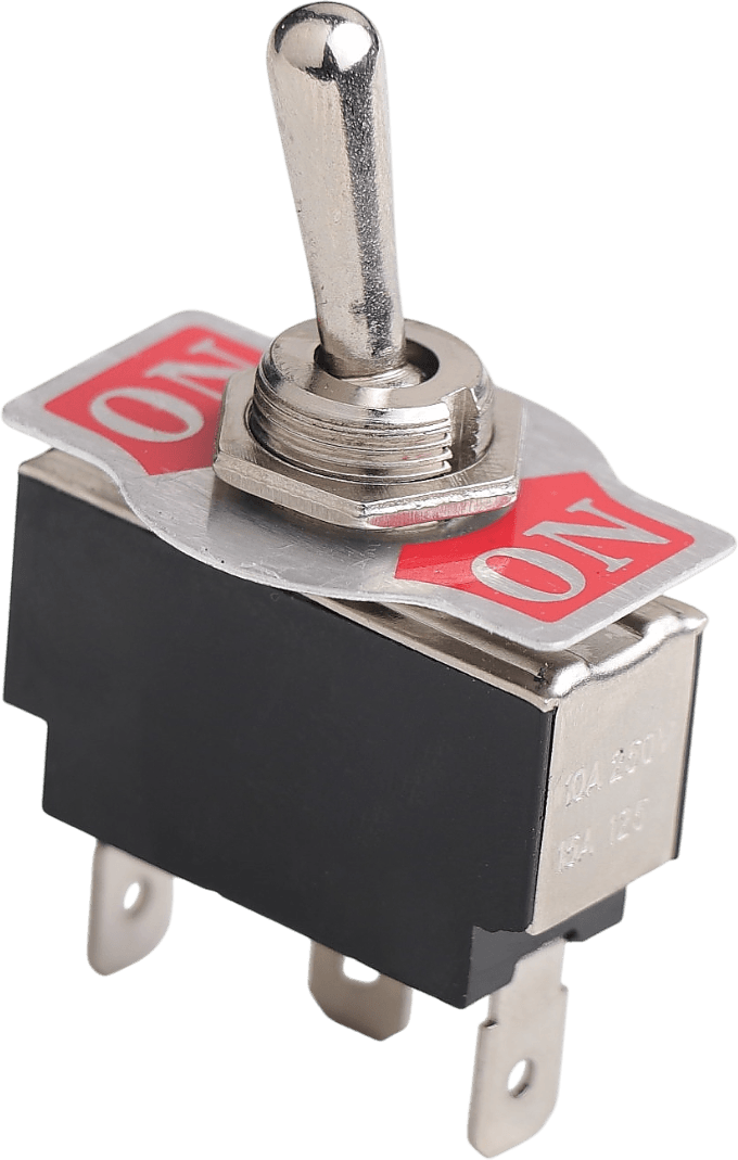 On/On Metal Geçiş Anahtarı (PC Terminalli, 3 Bacaklı)
