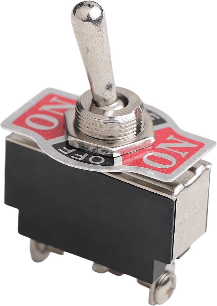 On/Off/On Metal Geçiş Anahtarı (Vida Terminalli, 3 Bacaklı)
