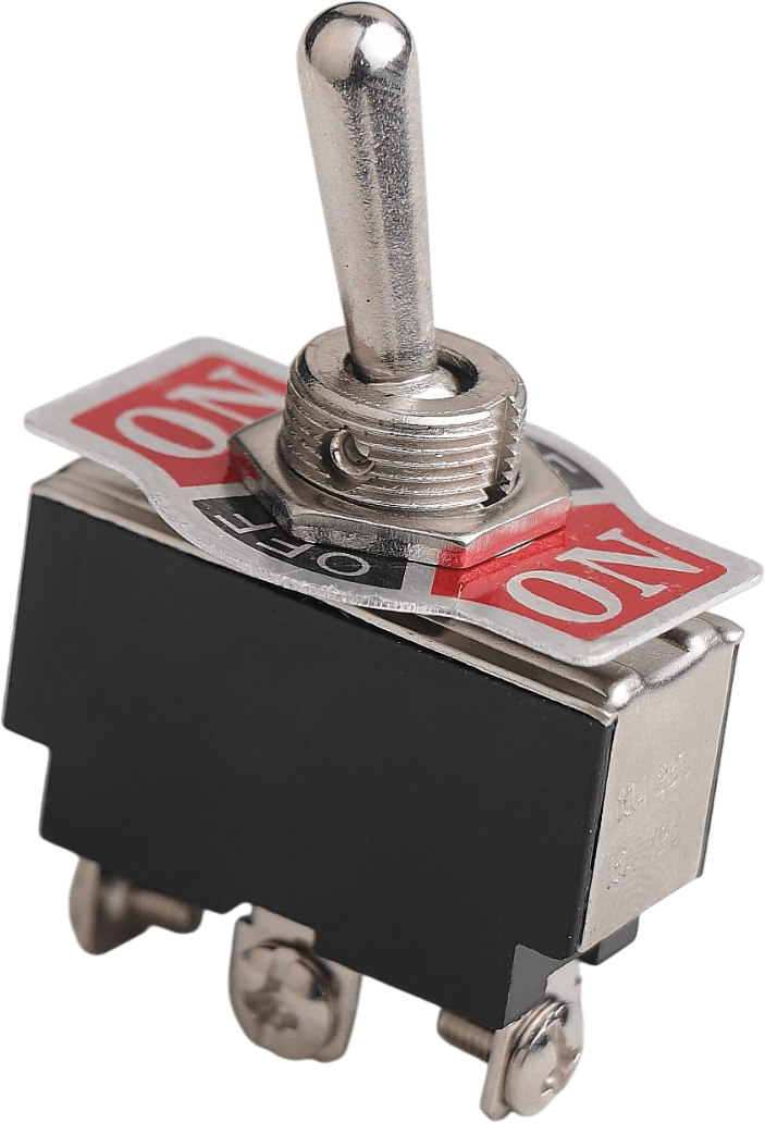 On/Off/(On) Metal Geçiş Anahtarı (Vida Terminalli, 1 Tarafa Yaylı, 3 Bacaklı)