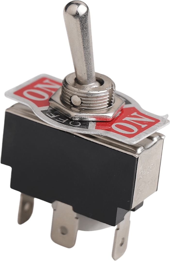 On/Off/(On) Metal Geçiş Anahtarı (PC Terminalli, 1 Tarafa Yaylı, 3 Bacaklı)