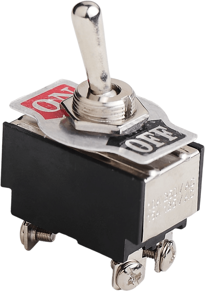 On/Off Metal Geçiş Anahtarı (Vida Terminalli, 4 Bacaklı)