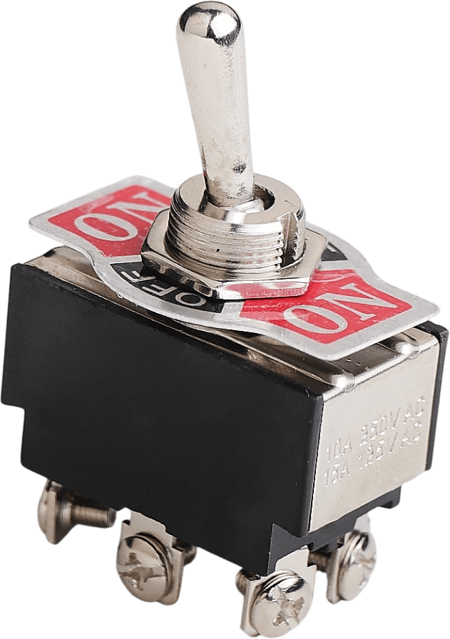 On/Off/On Metal Geçiş Anahtarı (Vida Terminalli, 6 Bacaklı)