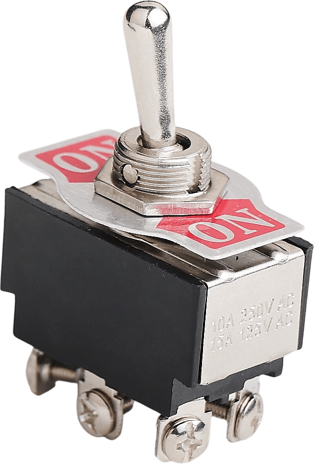 On/(On) Metal Geçiş Anahtarı (Vida Terminalli, 1 Tarafa Yaylı, 6 Bacaklı)