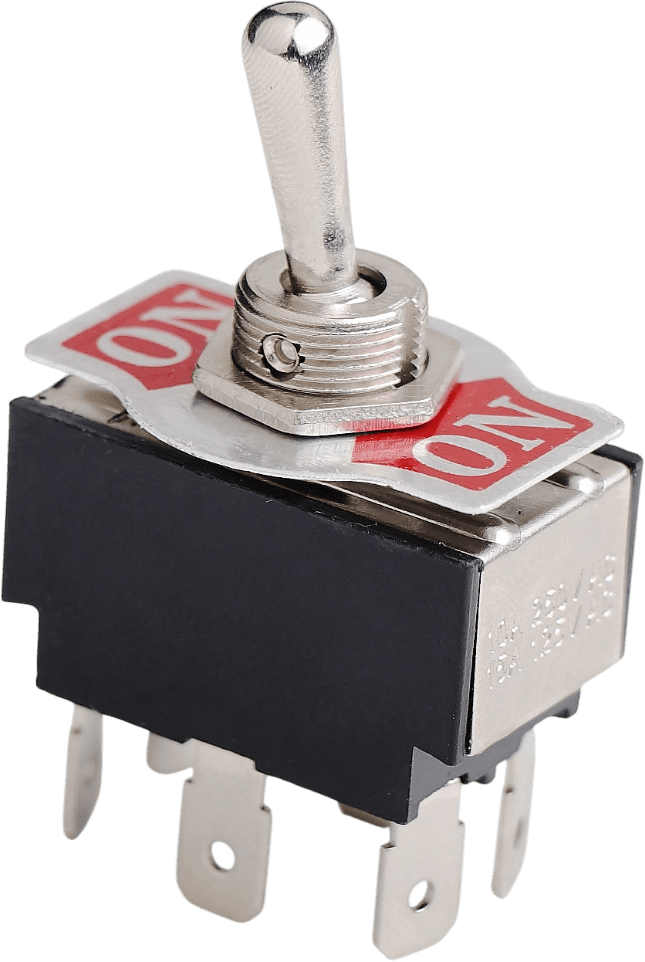 On/(On) Metal Geçiş Anahtarı (PC Terminalli, 1 Tarafa Yaylı, 6 Bacaklı)