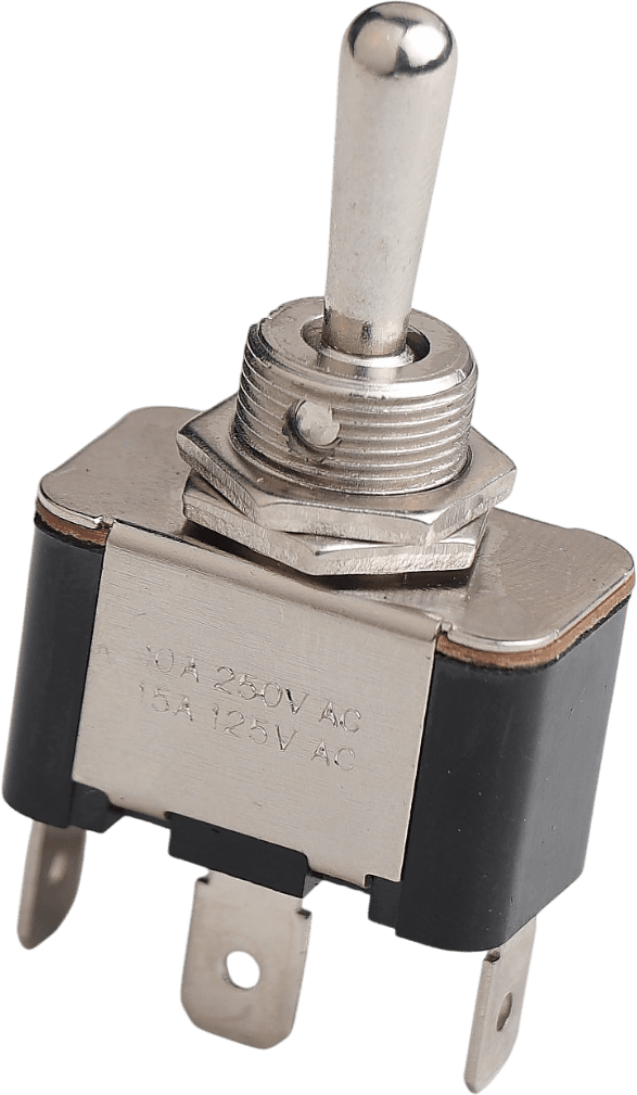 On/Off/(On) Metal Geçiş Anahtarı (PC Terminalli, 1 Tarafa Yaylı, 3 Bacaklı)