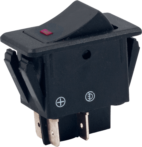 On/Off Kırmızı Led Işıklı Tuşlu Anahtar