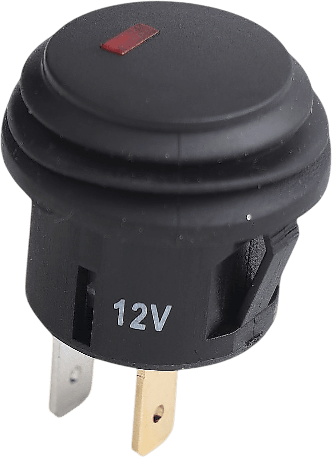 On/Off Kırmızı Led Işıklı Buton (Tozluklu)