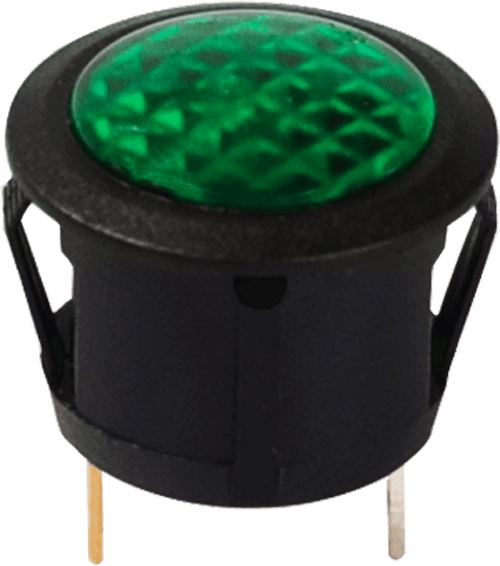İkaz Lambası Yeşil (Terminalli, Geçmeli Ø20mm)