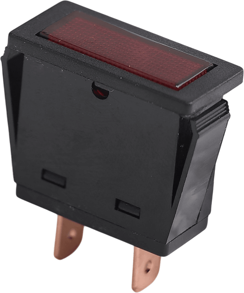 Kare Dar İkaz Lambası Kırmızı (Terminalli, Geçmeli 30mm x 11.8mm)