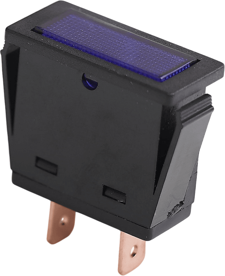 Kare Dar İkaz Lambası Mavi (Terminalli, Geçmeli 30mm x 11.8mm)