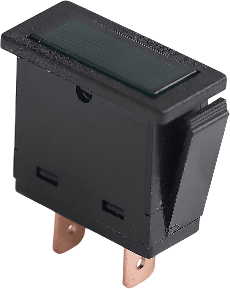 Kare Dar İkaz Lambası Yeşil (Terminalli, Geçmeli 30mm x 11.8mm)