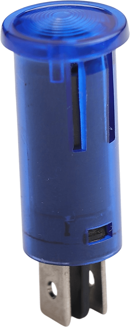 İkaz Lambası 12V Mavi (Terminalli, Geçmeli Ø12.7mm)