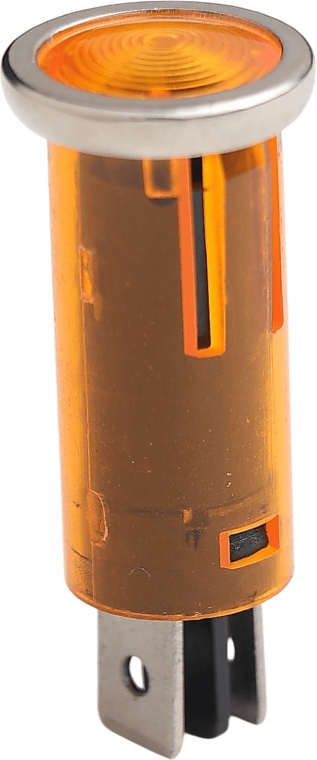İkaz Lambası 12V Sarı (Terminalli, Geçmeli Ø12.7mm)