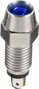 Metal İkaz Lambası 12V Mavi (Terminalli)