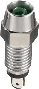 Metal İkaz Lambası 12V Yeşil (Terminalli)