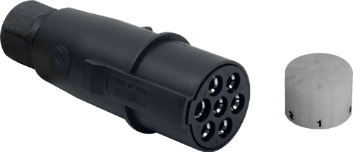 7'li N Tipi Plastik Tır Römork Fişi (Terminalli ve Konnektörlü)