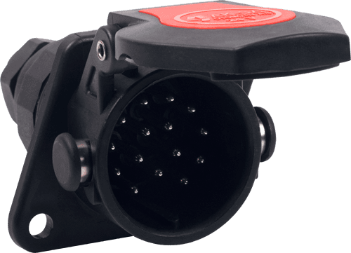 15 Pin Plastic ABS-EBS Tır Trailer Socket (Screw Type)